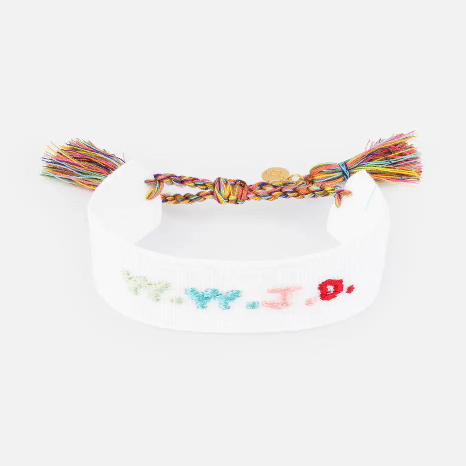 WWJD Embroidered Bracelet
