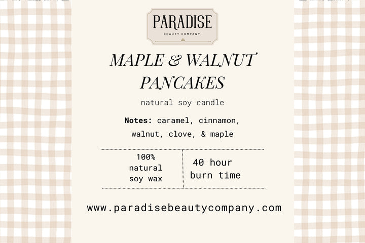 Maple & Walnut Pancakes Natural Soy Wax Candle