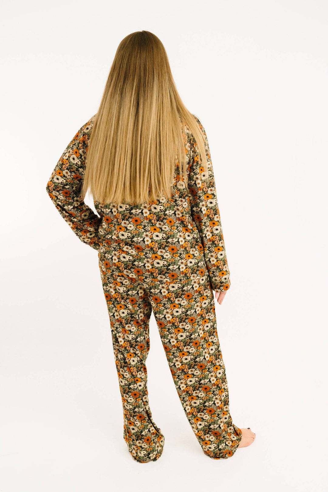Rustic Blooms Women's Button Up Long Sleeve Set