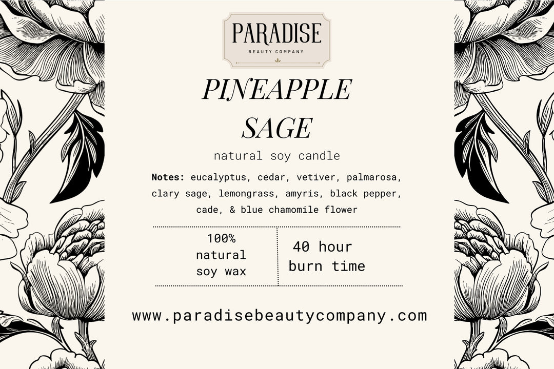 Pineapple Sage Natural Soy Wax Candle