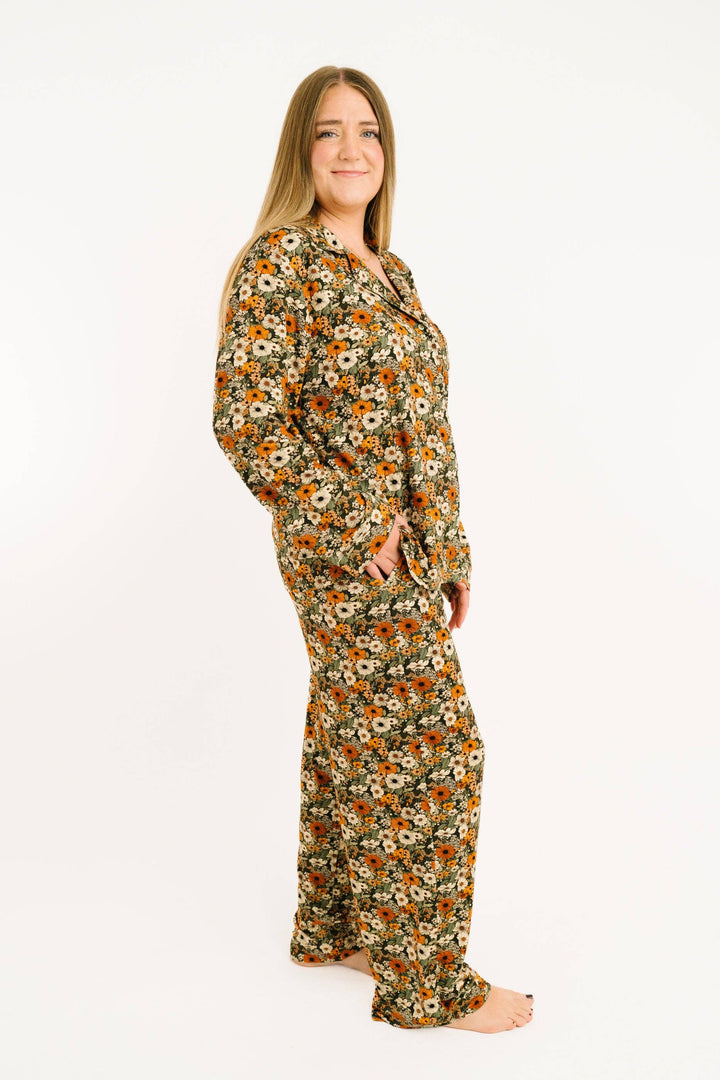Rustic Blooms Women's Button Up Long Sleeve Set