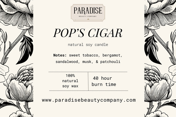 Pop's Cigar Natural Soy Wax Candle