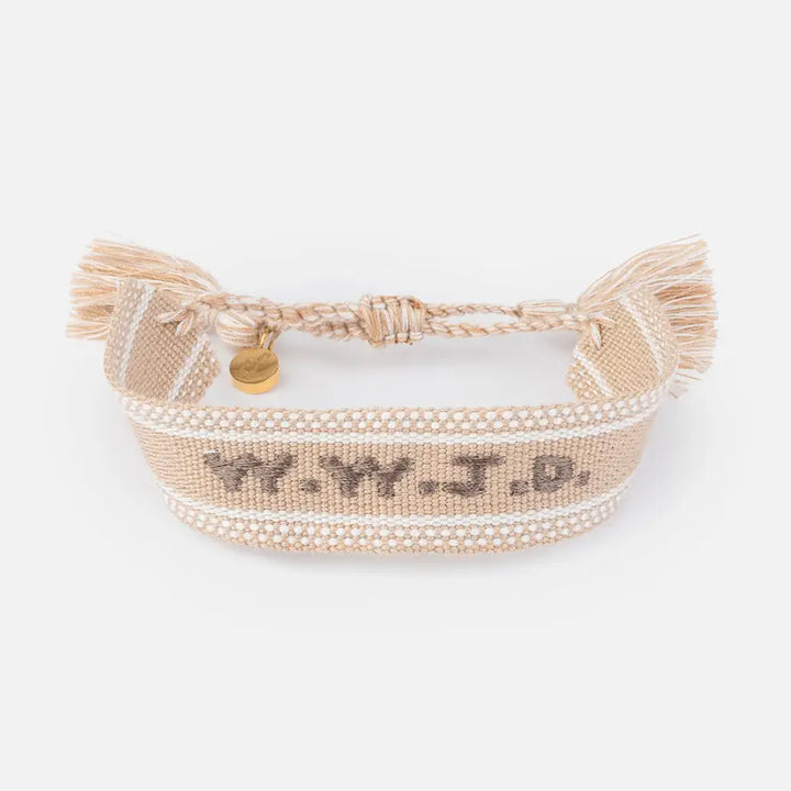 WWJD Embroidered Bracelet