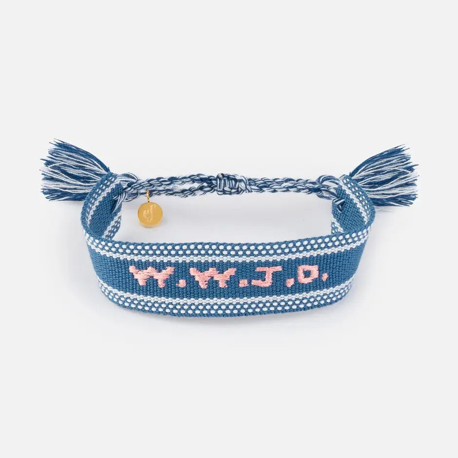 WWJD Embroidered Bracelet