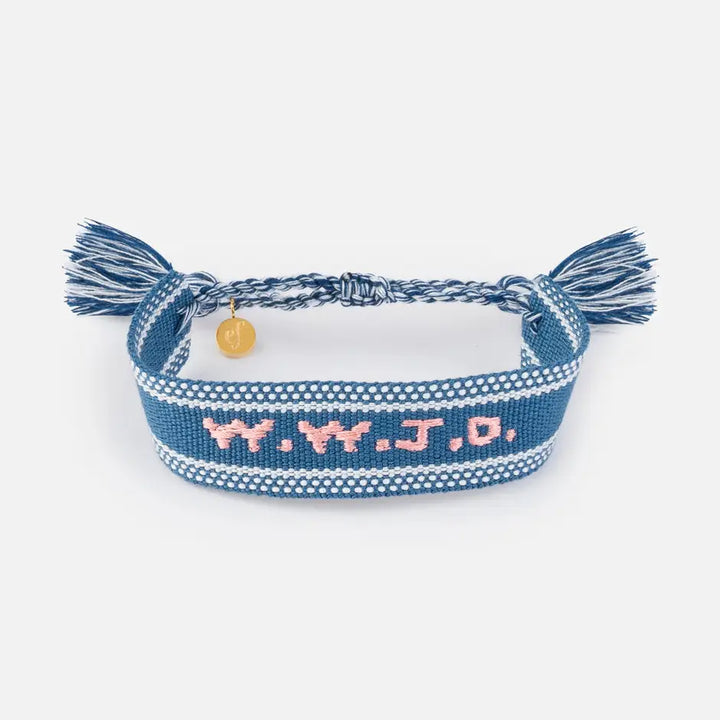 WWJD Embroidered Bracelet