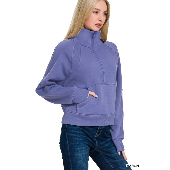 Paradise Beauty Company | Fleece Half Zip Pullover