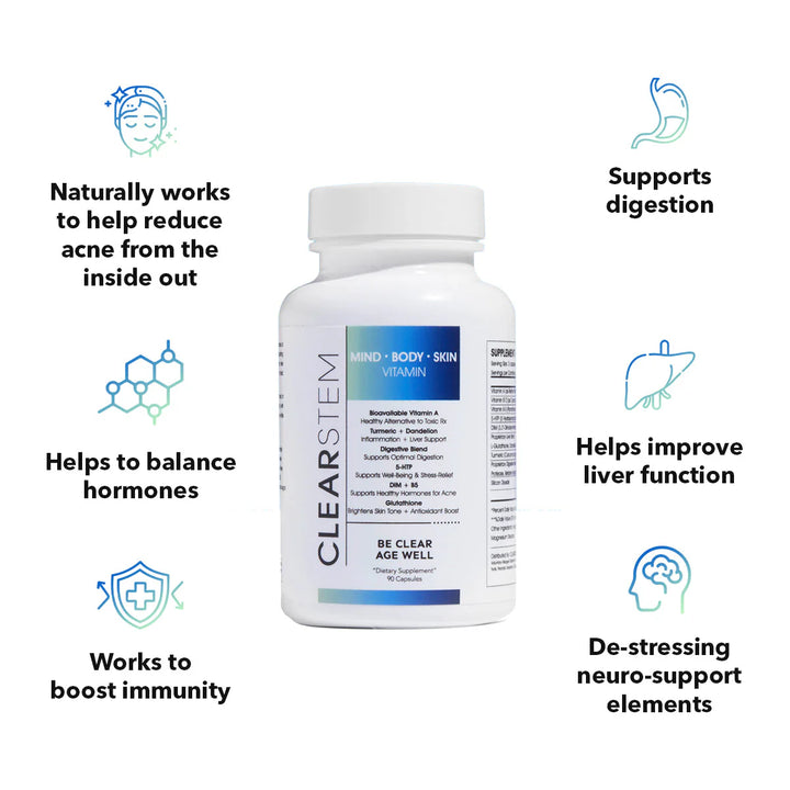 Clearstem | MINDBODYSKIN® Hormonal Acne Supplement