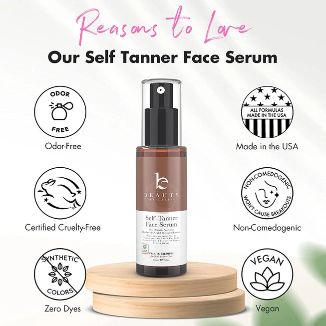 Beauty By Earth | Self Tanner Hyaluronic Acid Face Serum