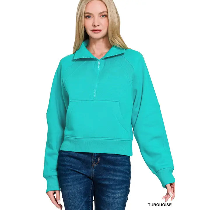 Paradise Beauty Company | Fleece Half Zip Pullover