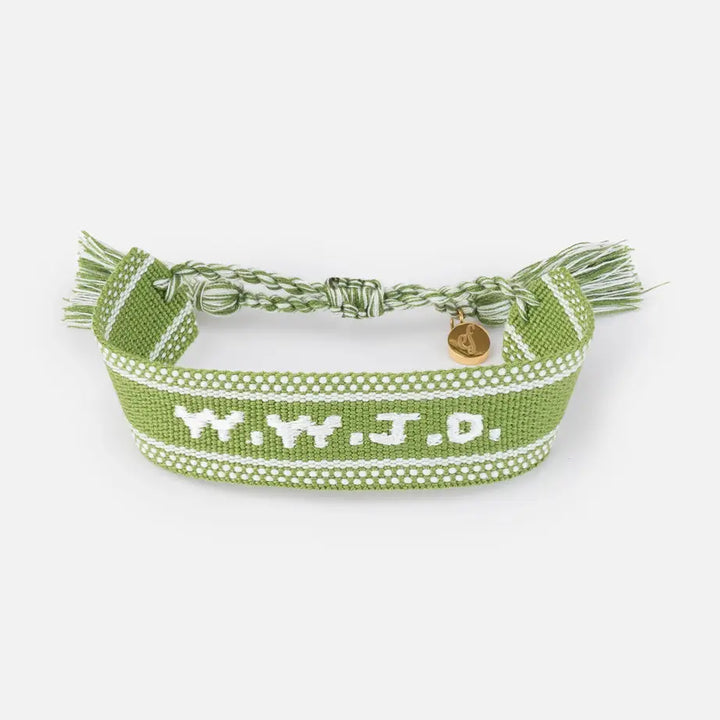 WWJD Embroidered Bracelet