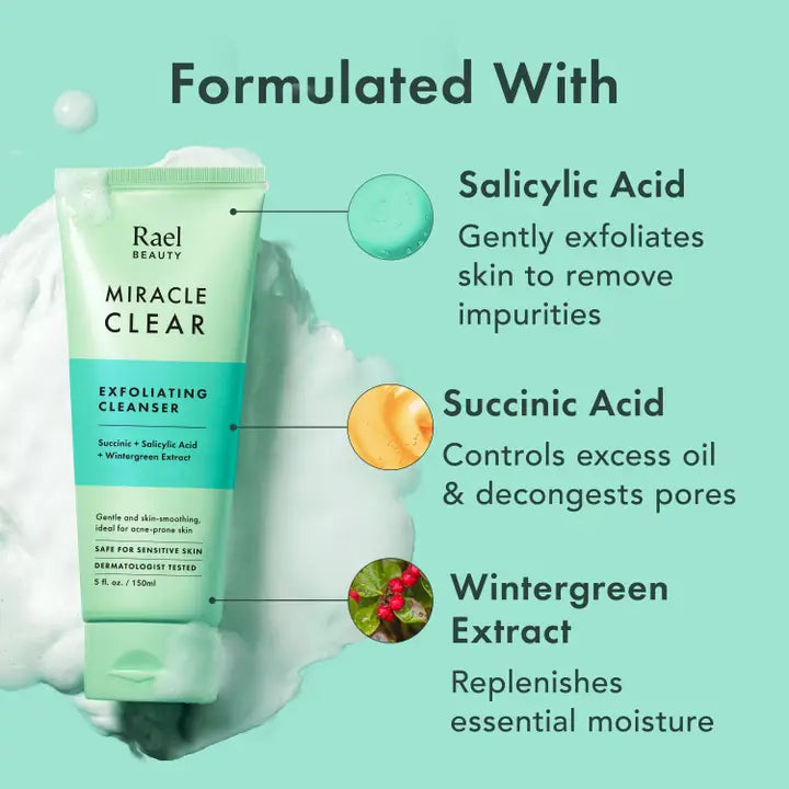 Rael Beauty | Miracle Clear Exfoliating Cleanser