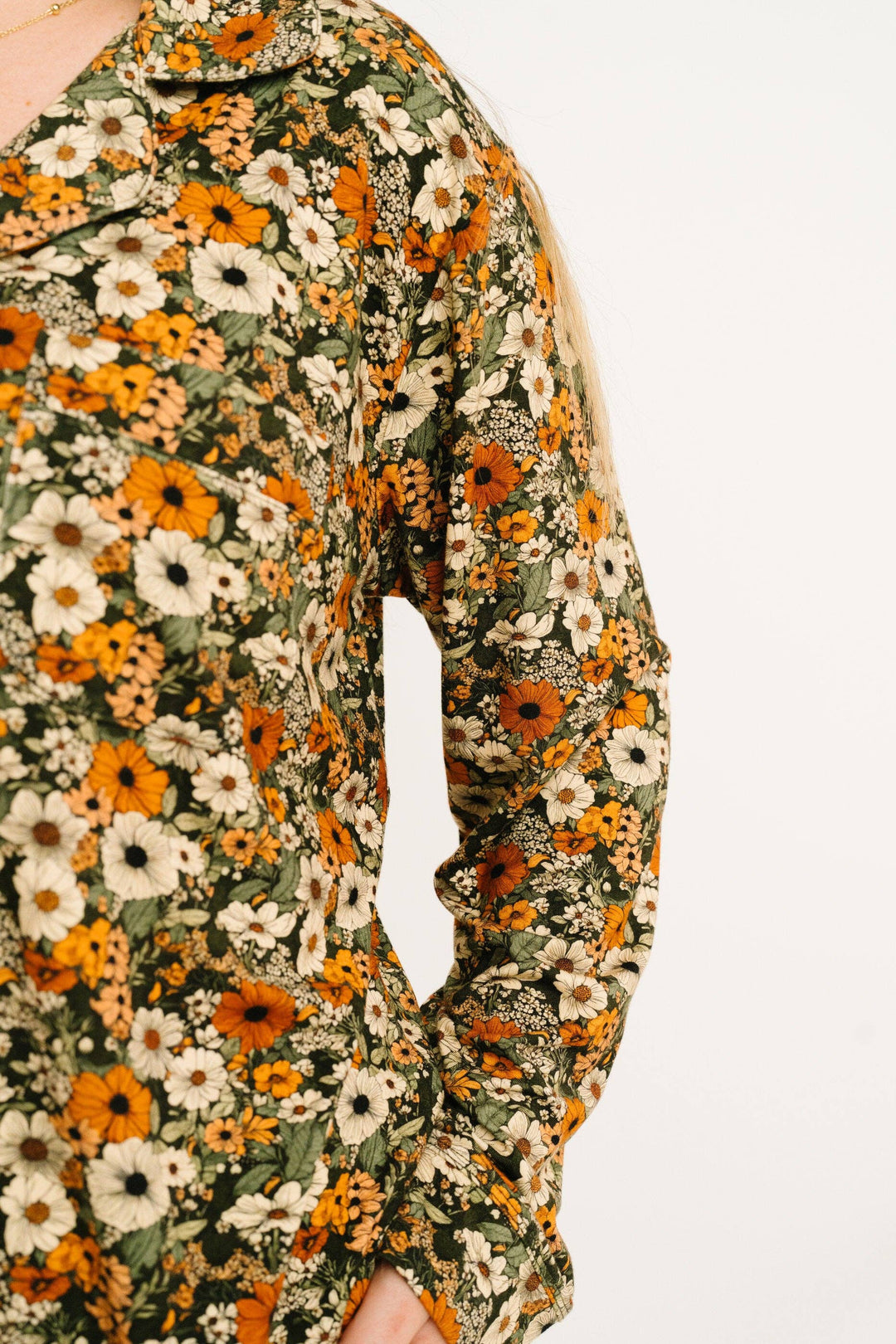 Rustic Blooms Women's Button Up Long Sleeve Set