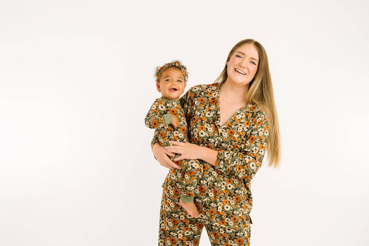 Rustic Blooms Women's Button Up Long Sleeve Set