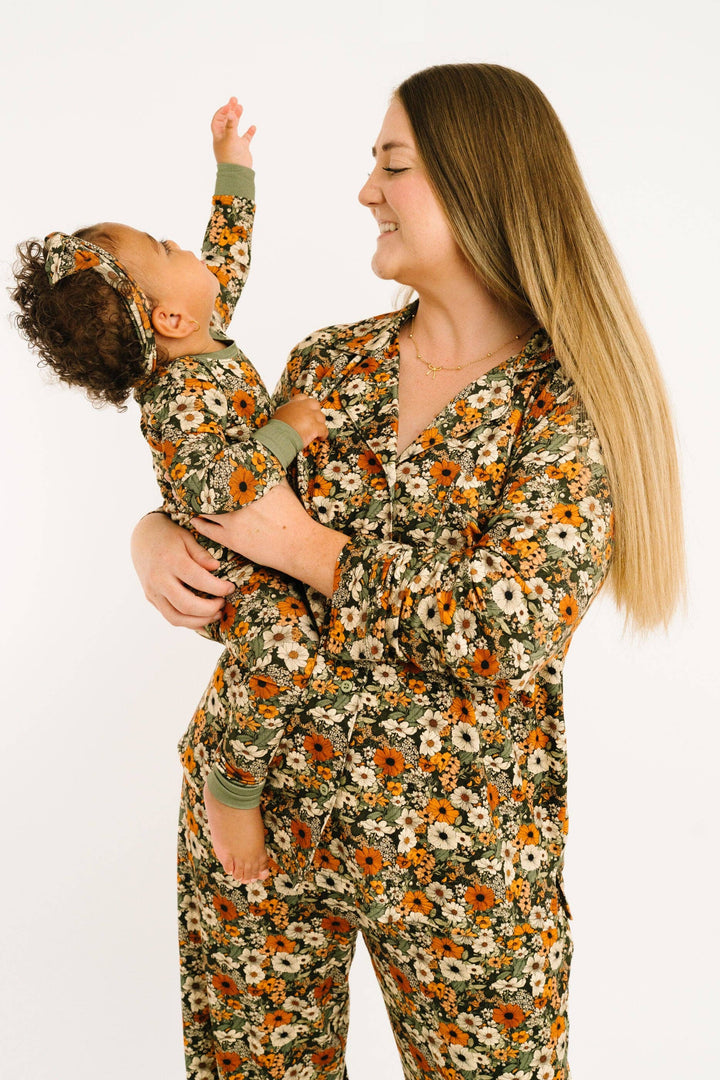 Rustic Blooms Women's Button Up Long Sleeve Set
