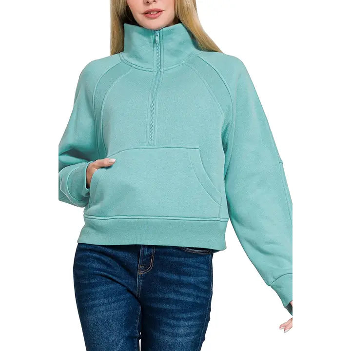 Paradise Beauty Company | Fleece Half Zip Pullover