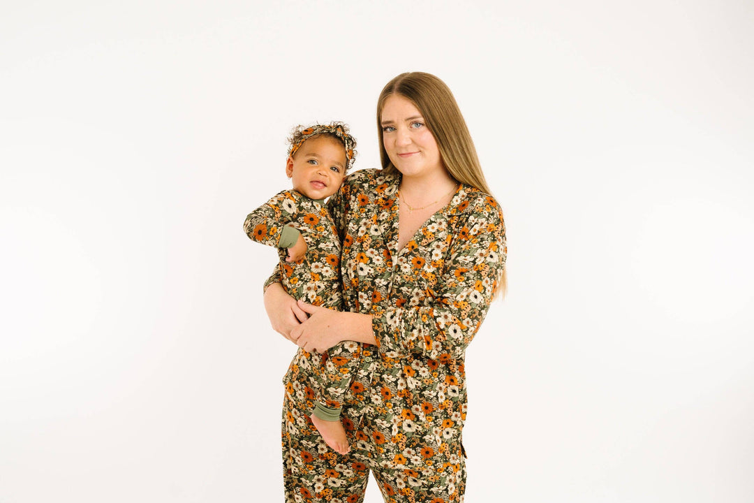 Rustic Blooms Women's Button Up Long Sleeve Set