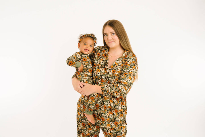 Rustic Blooms Women's Button Up Long Sleeve Set